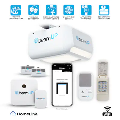 3/4-HP beamUP Sentry Smart Chain Drive Garage Door Opener LED Light 3/4-HP beamUP Sentry Smart Chain Drive Garage Door Opener LED Light