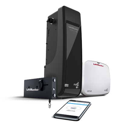 Elite Series DC Battery Backup Wall Mount Wi-Fi Garage Door Opener Elite Series DC Battery Backup Wall Mount Wi-Fi Garage Door Opener